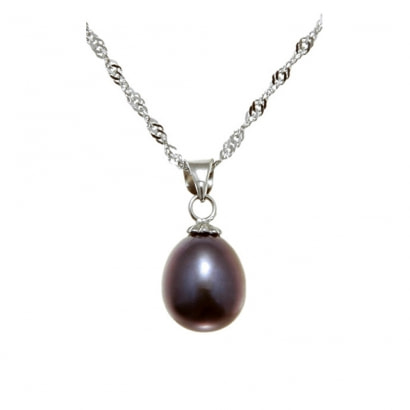 Freshwater Pearl Teardrop Pendant and 925 Silver