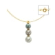 Collar Cable Amarillo Oro 750/1000 y 3 Perlas de Tahiti