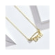 Love Halskette mit weißem Swarovski-Kristall und Silber 925