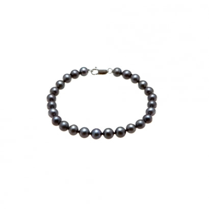 Bracelet Perles de culture Noires et Argent 925