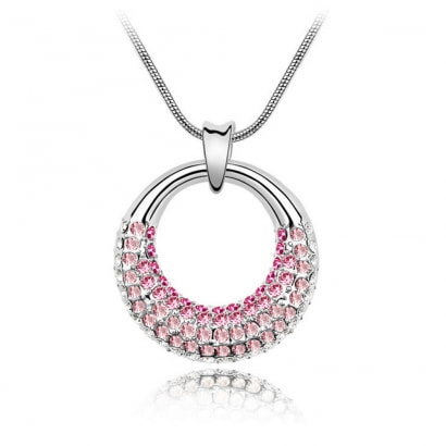 Pendant made with a Pink Crystal from Swarovski