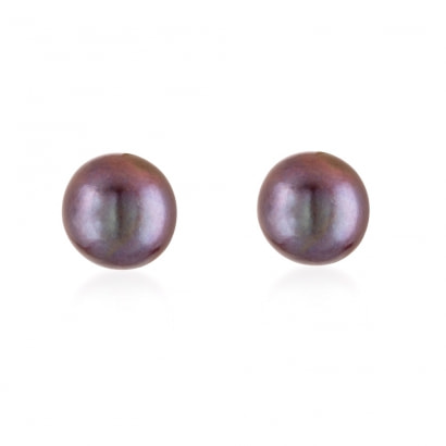 Boucles d’oreilles en Perles de culture Noir AAA et Argent 925