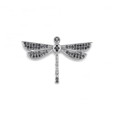 0.5 cts Cubic Zirconia Dragonfly Brooch and 925 Sterling Silver