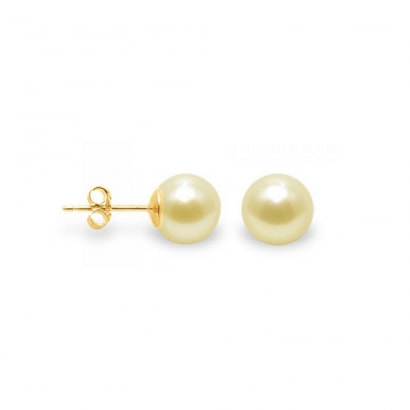 Gold Freshwater Pearl Child Earrings and yellow gold 375/1000