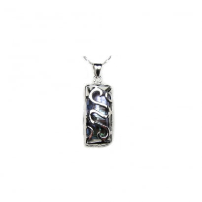 Black Mother of Pearl and 925 Silver Pendant