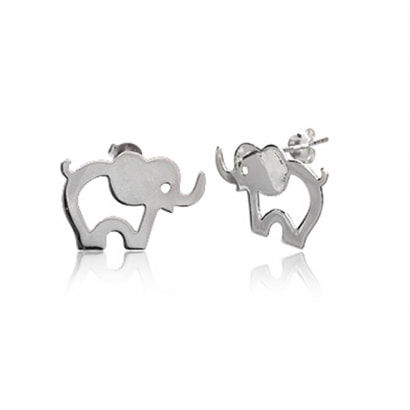 925 Silver Elephant Earrings