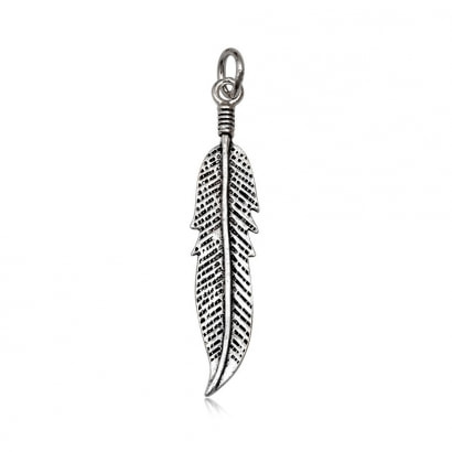 925 Silver Feather Pendant