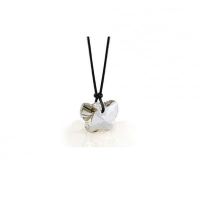 White Swarovski Elements Crystal Butterfly Necklace