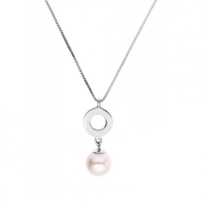 White Freshwater Pearl, Pendant and Sterling Silver 925/1000