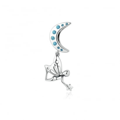 925 Silver Moon and Fairy Pendant Charms bead