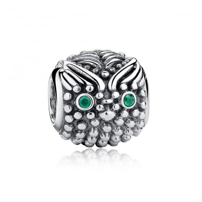 925 Silver Owl Charms bead