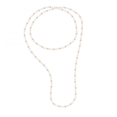 Long Collier 120 cm de Perles de culture d'eau douce Multicolor