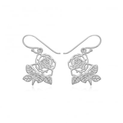 925 Silver Roses Earrings