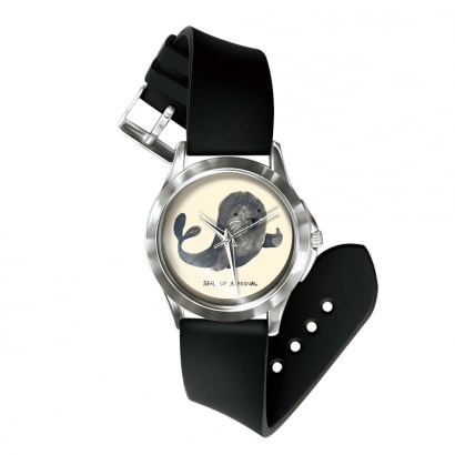 Seal Mixted Watch and Black Silicone Strap