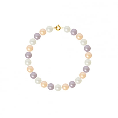 Bracciale Perle Coltivate multicolore e oro giallo 750/1000