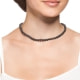 Black Freshwater Pearl Necklace and 925 Silver