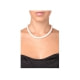 White Freshwater Pearl 6 Rows Twisted Necklace and Silver Mounting