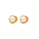 Black or White Feshwater Pearl Earrings and yellow Gold plated