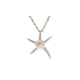 White Freshwater Pearl Starfish Pendant and Silver Mounting 