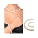 White Freshwater Pearl Necklace and Bracelet Set and White Gold Plated