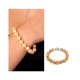 Golden Imitation pearls in reconstituted mother-of-pearl Bracelet and Silver Clasp