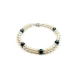 White and Black Freshwater Pearl Bracelet and 925 Silver
