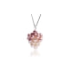 Perlenanhänger Erdbeerenförmig 925-Sterling-Silber 18-Karat-Weißgoldplattiert Zuchtperlen Perlen