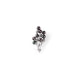 SSS Pearl and Cz Stone Bunch Flowers Brooch 18K white Gold plated Mounting