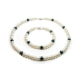 White and Black Freshwater Pearl Necklace and Bracelet Set and Silver Clasp