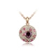 Pendant made with a pink and n Amethyst Crystal from Swarovski