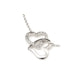 Double Heart Necklace made with White Crystal from Swarovski