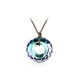 Purple Blue Swarovski Crystal Elements circle Necklace