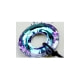 Purple Blue Swarovski Crystal Elements circle Necklace