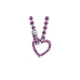 2.00 cts Ruby Heart Necklace and 925 Sterling Silver