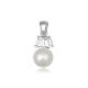 White Pearl and Zirconia stone pendant