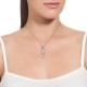 Collar Cascada de cristal Swarovski Elementos Blanco