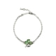 Clover Bracelet made with Green crystal from Swarovski