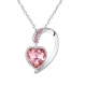 Pink Swarovski Crystal Elements Heart Pendant