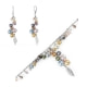 Parure Plume Bracelet et Boucles d'Oreilles en Perles Cristal de Swarovski et Argent 925