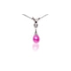 Halskette mit Y-förmigen rosafarbenen Perlen