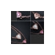 White and Pink Swarovski Crystal Elements and Rhodium Plated Double Heart Necklace