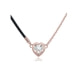 Collar Corazón cristal Swarovski Elements Blanco y Oro Rosa Plateado