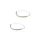 Boucles d'oreilles Creoles Ovales en Cristal Blanc et Argent 925