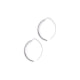 Creolen-Ohrringe Oval in weißem Kristall und 925-Sterlingsilber