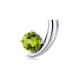 1 cts Peridot Moon Pendant and 925 Sterling Silver