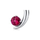 1 cts Ruby Moon Pendant and 925 Sterling Silver