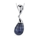 Blue Denim Cat's Eye Pendant and 925 Sterling Silver
