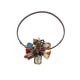Multicolor Glass Beads and Flower Necklace