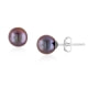 Black Freshwater Pearl Earrings and 925 Silver