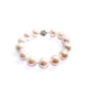 12 mm White imitation pearls in reconstituted mother-of-pearl Bracelet 